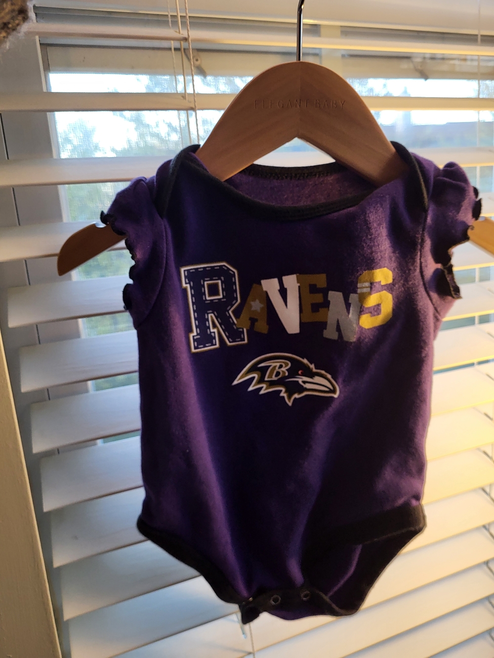 NFL Purple Baby Bodysuit with Black Trim